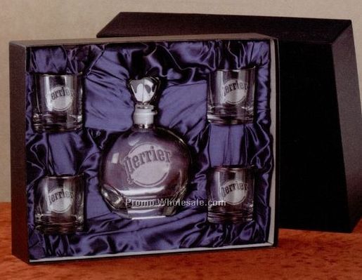 3/4 Liter Director's Collection Double Old Fashion Set Of 4 (Black Box)