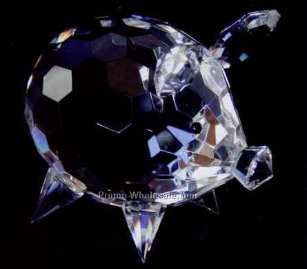 3-5/8" Optic Crystal Large Pig Figurine