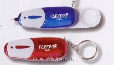 3 In 1 Magnifier/ Gel Pen/ Key Chain