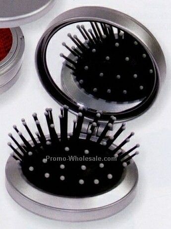 3 In 1 Mirror / Hair Brush / Lint Brush Kit (Colors)