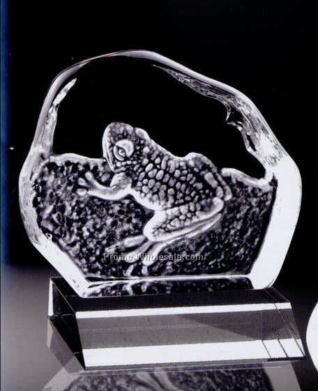 4-4/5" Animal On Base Frog Crystal Sculpture