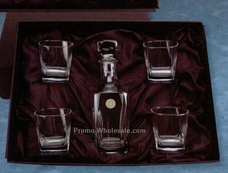 5 Piece Crystal Decanter Set