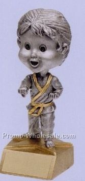 6" Bobble Head Award (Female Karate)