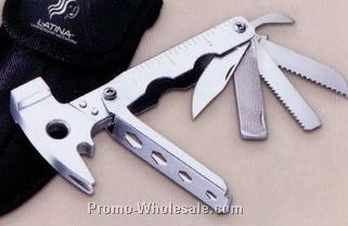 9-1/2"x2"x3/4" Multi Function Tool Set With Hammer, Ruler, Wrench And Knife