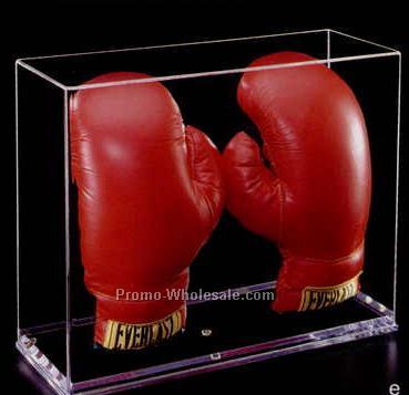 Acrylic Double Boxing Glove Display Case (1/4" Base)