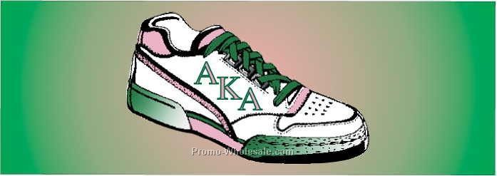 Alpha Kappa Alpha Sorority Shoes Badge W/ Metal Pin (1-5/8"x4-5/8")