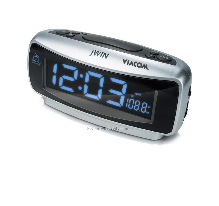 Am-fm Dual Alarm Clock Radio With Jumbo Bright Lcd Display