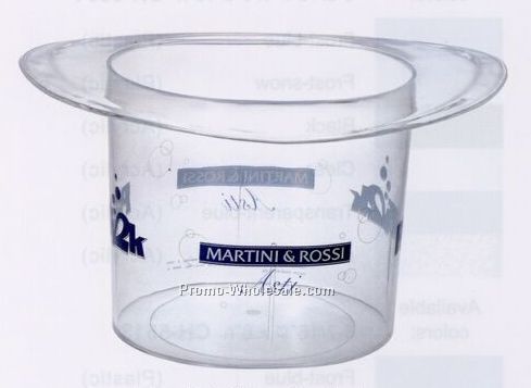 Black Acrylic Top Hat Wine Bucket