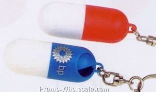 Capsule Pill Box Keychain