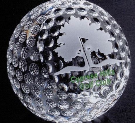 Clipped Golf Ball Sports Award 3-1/8"