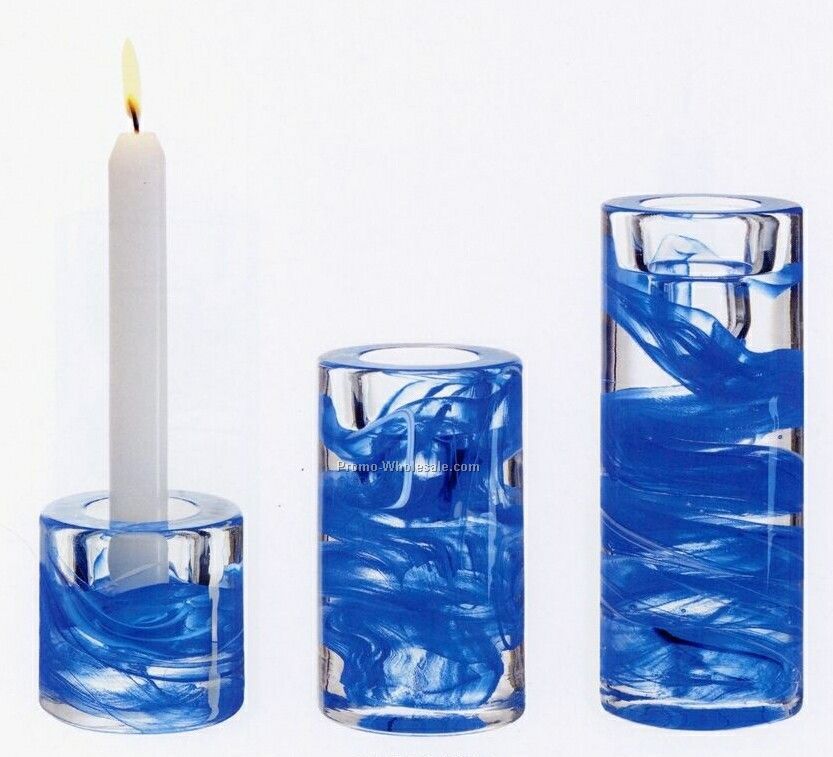 Colonne Blue Candlestick - 3 Pack