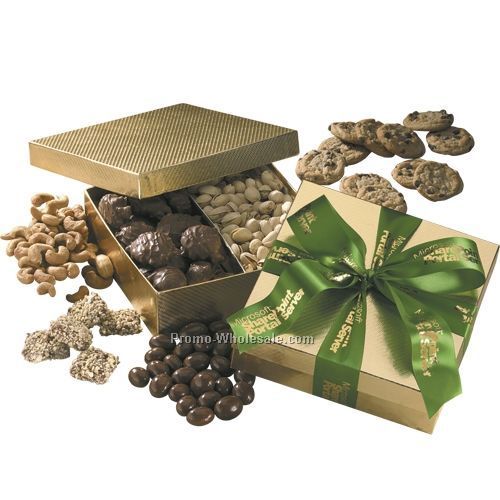 Concerto Divided Gift Box With Gourmet Fill & Ribbon (B Fill) (Standard)