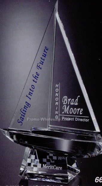 Crystal Spinnaker Award 12-1/4"