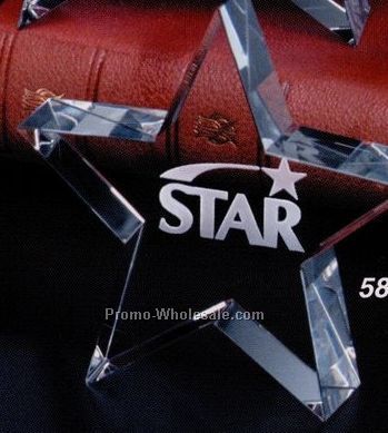 Crystal Tapered Star Award 4"