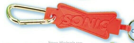 Custom Embossed Mold Plastic Key Clip W/ Carabiner