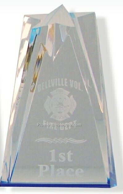 Custom Laser Etched Acrylic Sculpted Star Awards (3-1/2"x6")