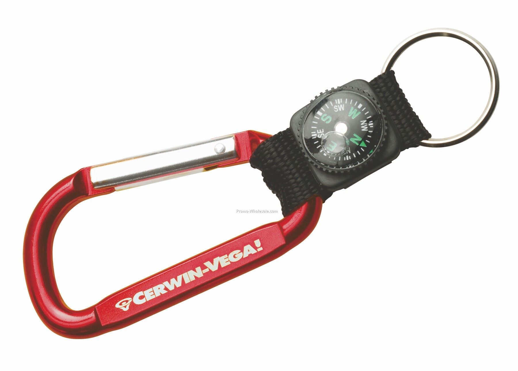 Everest Clip Keychain Carabiner With Compass