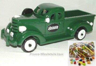 Green Pickup Truck - Wooden - Jelly Belly 12 Oz.