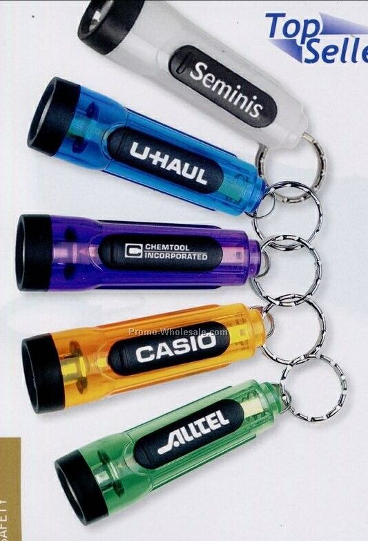 Hi Tech Mini Flashlight W/ Key Ring (3 Day Shipping)