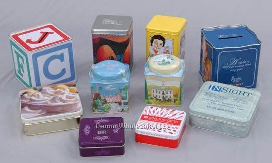 Import Variety Of Custom Square Tins