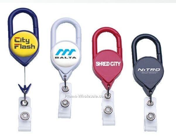 Jumbo Carabiner Badge Reel (Label Only)