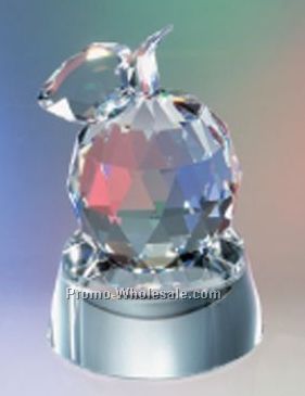 Large Apple Crystal Figurine