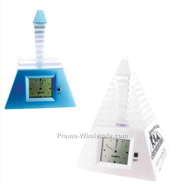 Light Up Pyramid Radio Clock