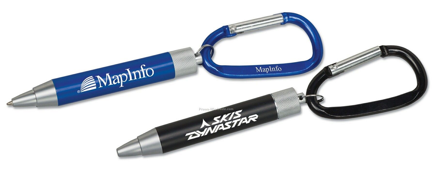 Metal Twist Pen With Carabiner (Screen Printed)