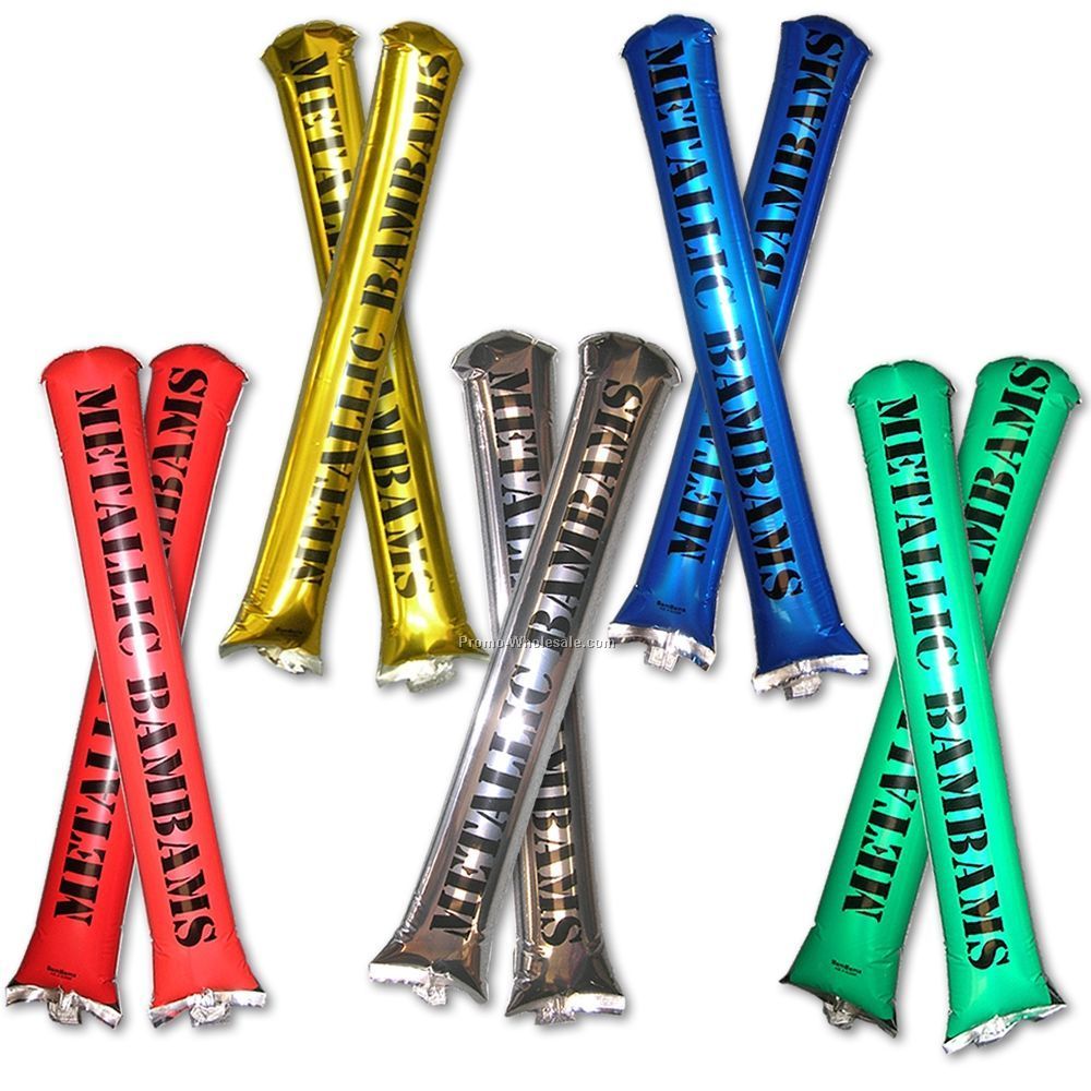 Metallic Bambams Inflatable Noisemakers - Pairs - Economy