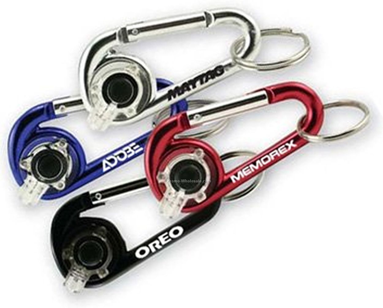 Mini Carabiner Flashlight - Red