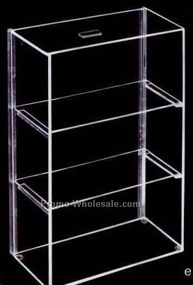 Miniature Display Case W/ 2 Shelves & Lock