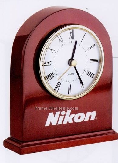 Minya Hi Gloss Wooden Desk Alarm Clock