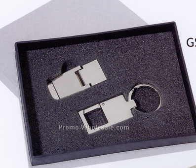 Money Clip & Key Tag Gift Set