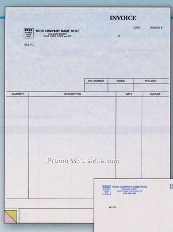 Parchment Laser Service Invoice (2 Part)