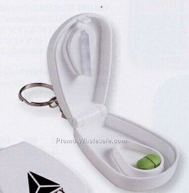 Pill Cutter Key Tag