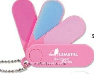 Pink All-in-one Nail File Key Chain