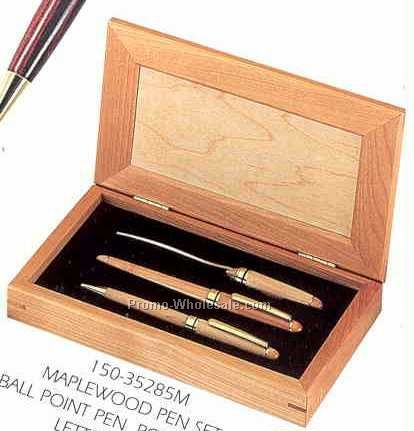 Rosewood Series Maplewood Pen Set W/Letter Opener