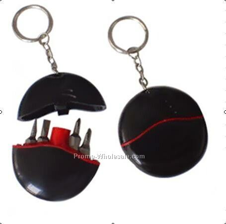 Round Screwdriver Tools Key Ring