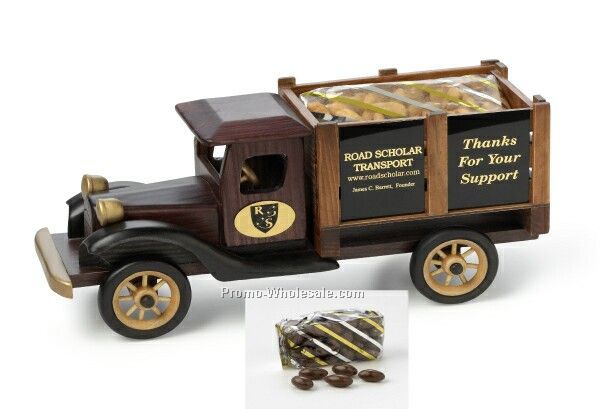 Vintage Stake Truck Nut Dispenser - Chocolate Almonds 14 Oz.