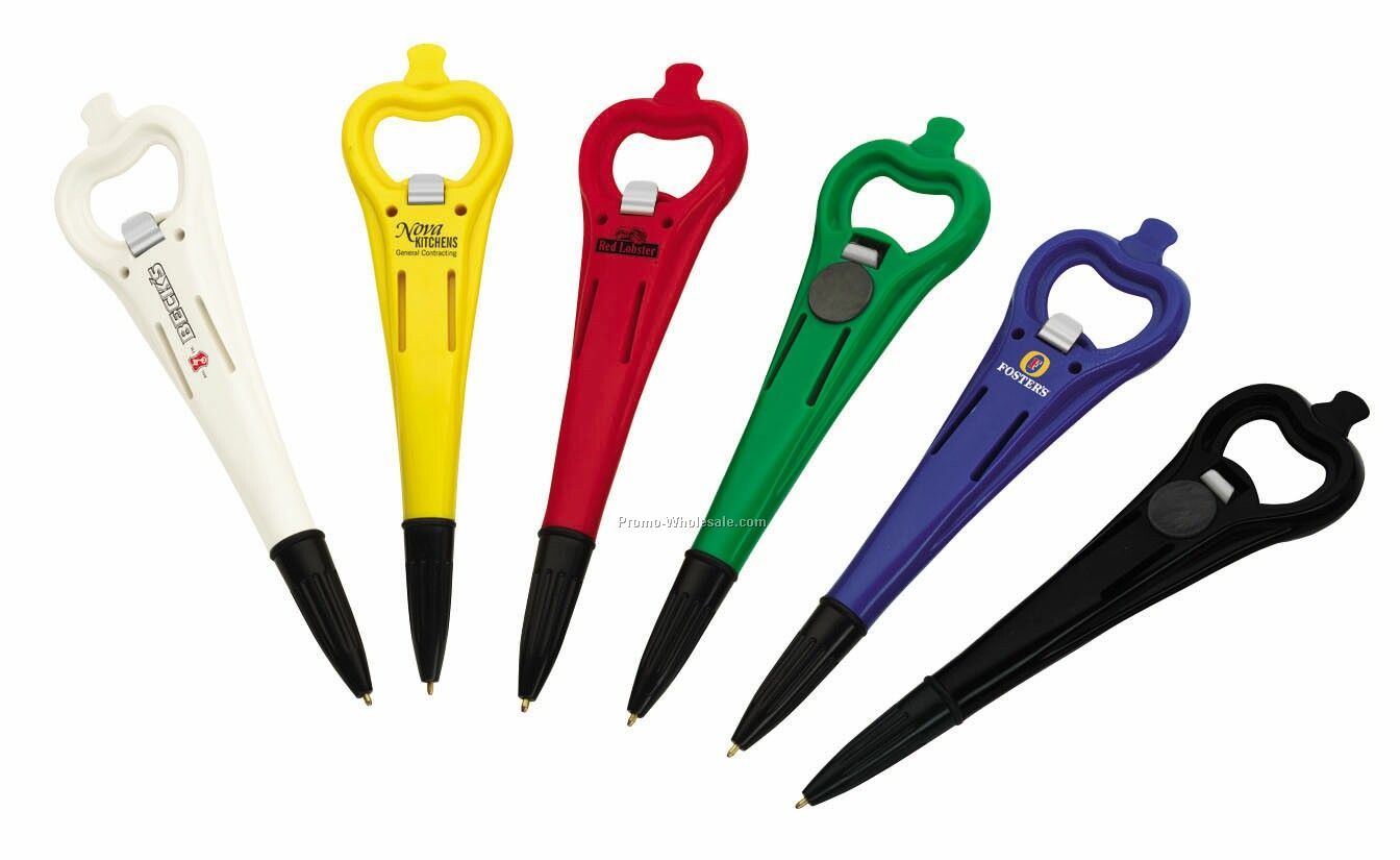 Yellow 4-in-1 Magnetic Beverage Buddy Pen