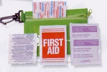 Zipper Tote With Clip Express First Aid Kit - No Meds