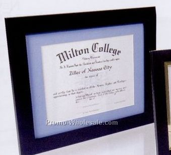 1-1/4" Wide Hardwood Certificate Frame W/ Matte Black Finish