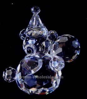 1-7/8" Optic Crystal Xmas Bear Figurine