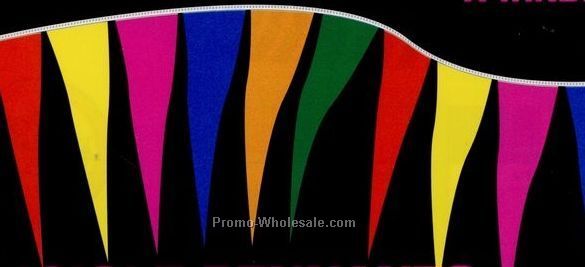 110' Fluorescent Icicle Pennants W/ 80 Per String - Assorted