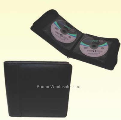 12 Page Leather Case CD Holder (Engraved)