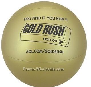 16" Inflatable Solid Metallic Gold Beach Ball