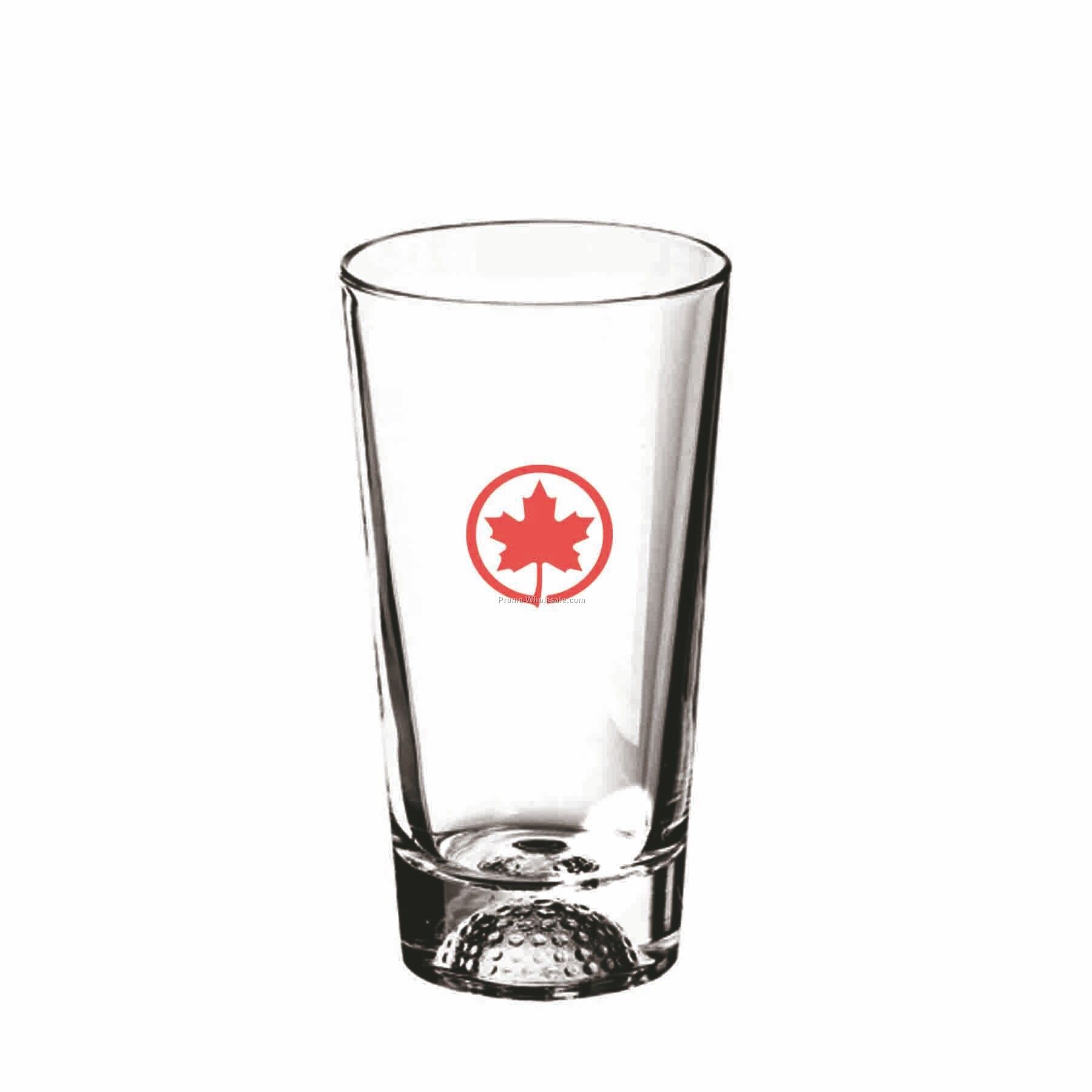 16 Oz. Crystal Pilsner Beer Glass W/ Golf Ball Bottom (Printed)