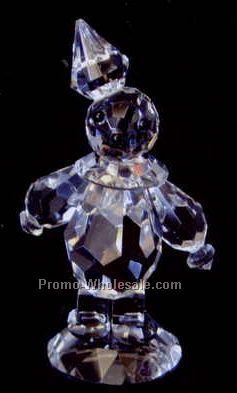 2-3/4" Optic Crystal Clown Figurine