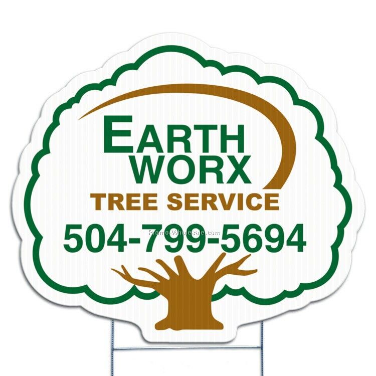 23-1/2"x20-1/2" Tree Die Cut Yard Sign