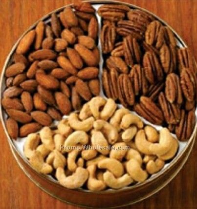 24 Oz. Cashews/Almonds/Pecans Custom Gift Tin